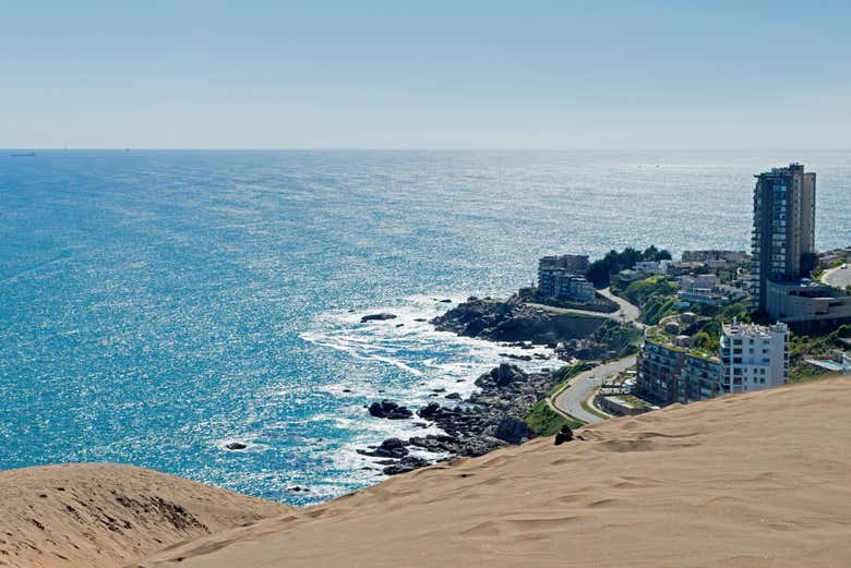 Ciudad costera de Concón, en la región de Valparaíso