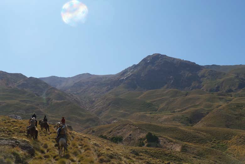 Passeio a cavalo pelos Andes chilenos