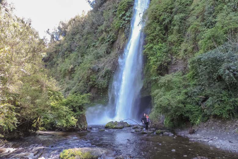 Panorâmica das cascatas de Tocoihue