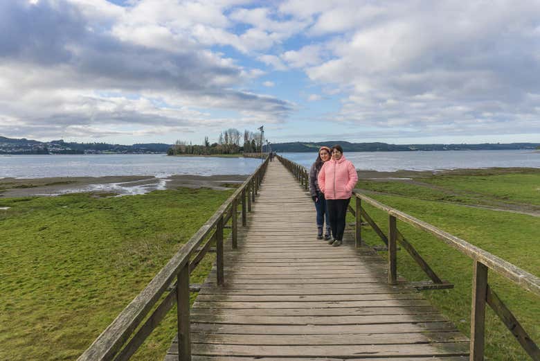 Passarela entre Aucar e a ilha das Almas Navegantes