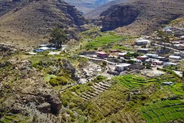 Vista desde el mirador de Chusmiza
