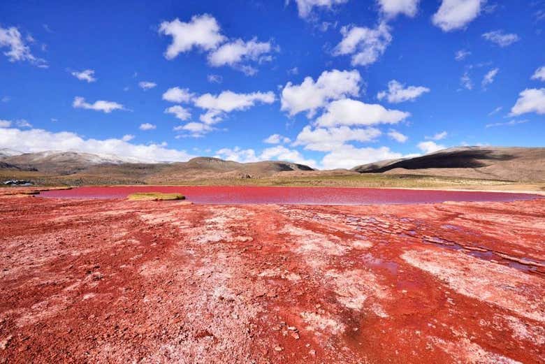 Vista panoramica della Laguna Rossa