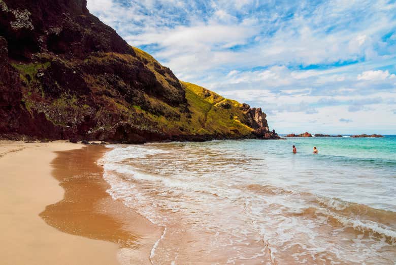La splendida spiaggia di Ovahe