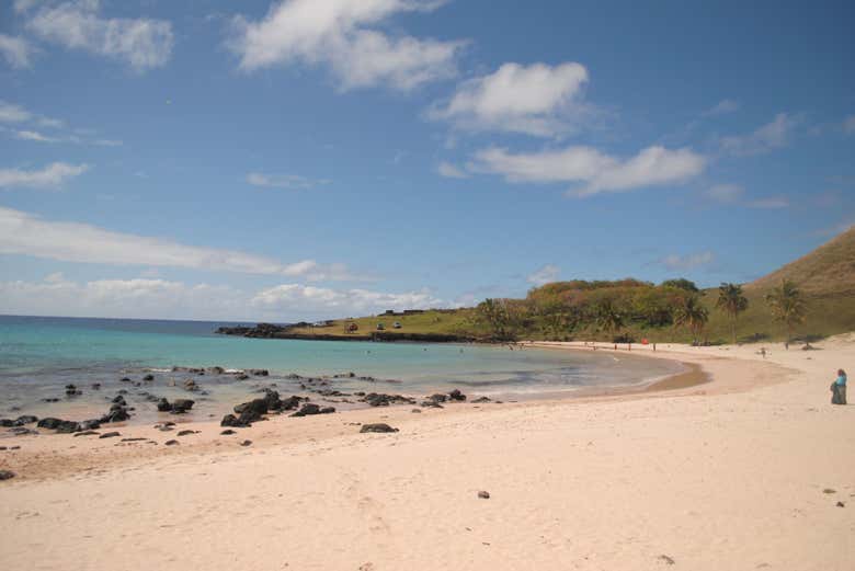 La paradisiaca spiaggia di Anakena
