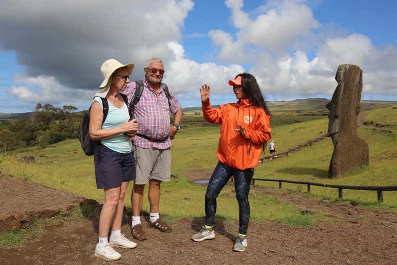 Disfrutando del tour por la Isla de Pascua