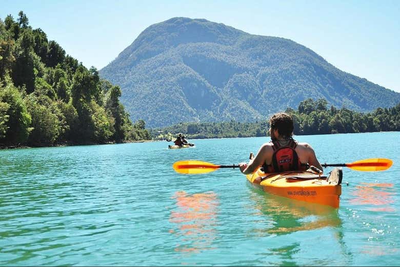 Aproveitando o passeio de caiaque