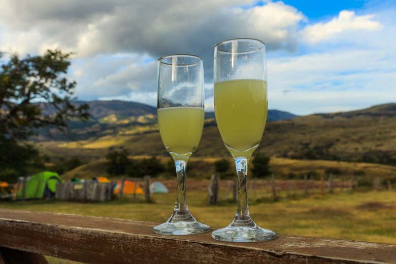Taste a glass of pisco