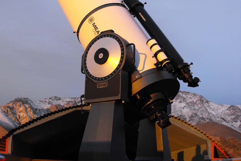 Telescópio preparado para observação