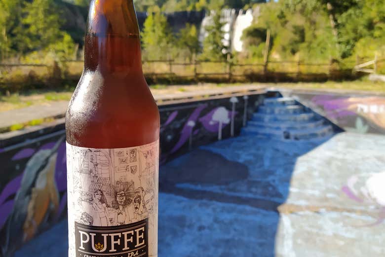 Cerveza Puffe con vistas a los saltos