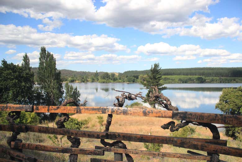 Paisagens das margens do rio Biobío