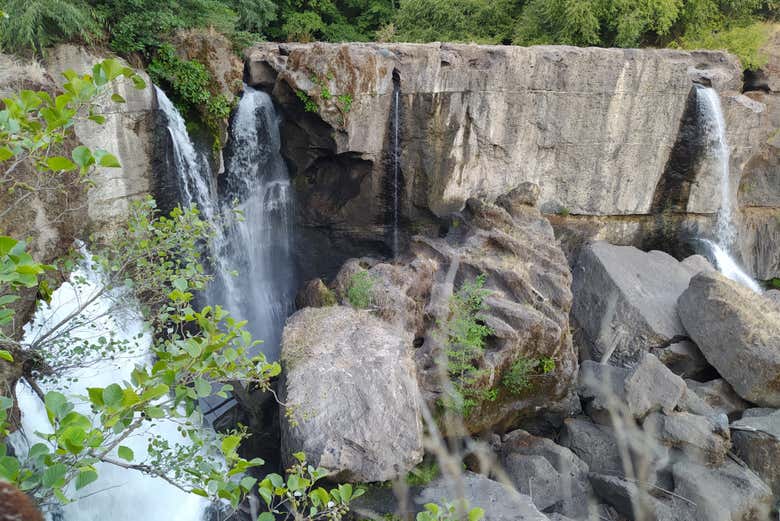 Salto 3, una de las cuatro cataratas sobre el río Laja