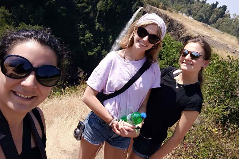 Visitando el salto del Rehuén