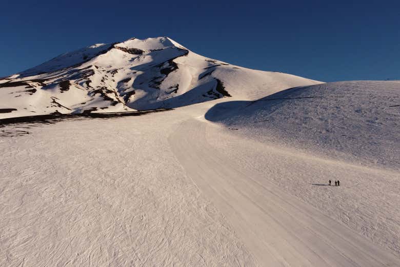 Panoramic view of the Lonquimay volcano