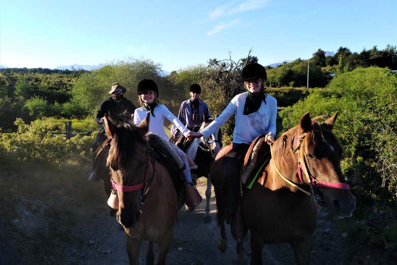Riding through Mallín Grande