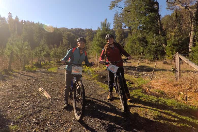 Disfrutando del tour en bicicleta