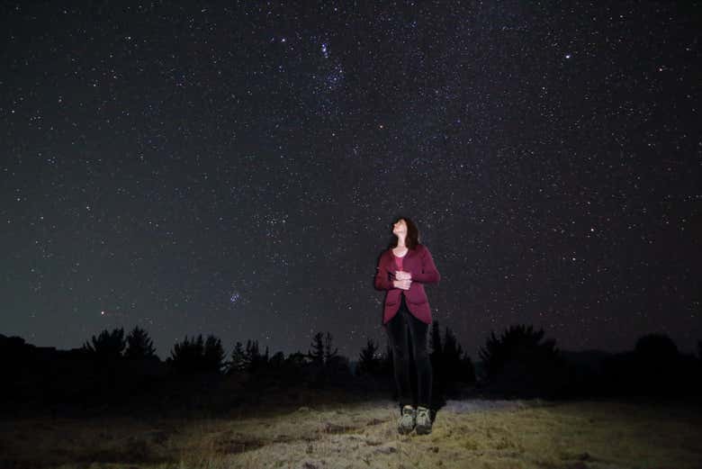 Observando o céu estrelado dos Andes chilenos