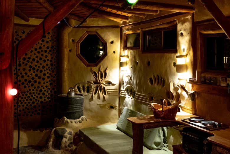 Intérieur de la maison Eco Lodge