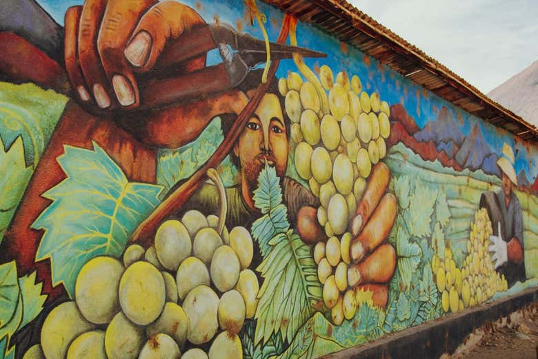 Fresque consacrée au pisco