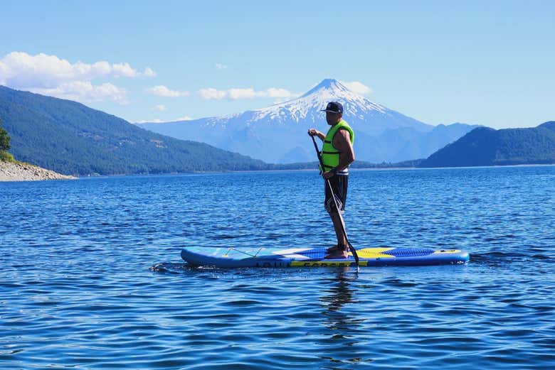 Practicando paddle surf