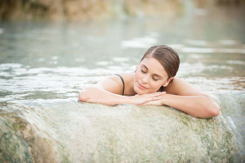 Enjoying the thermal baths at Termas del Sol