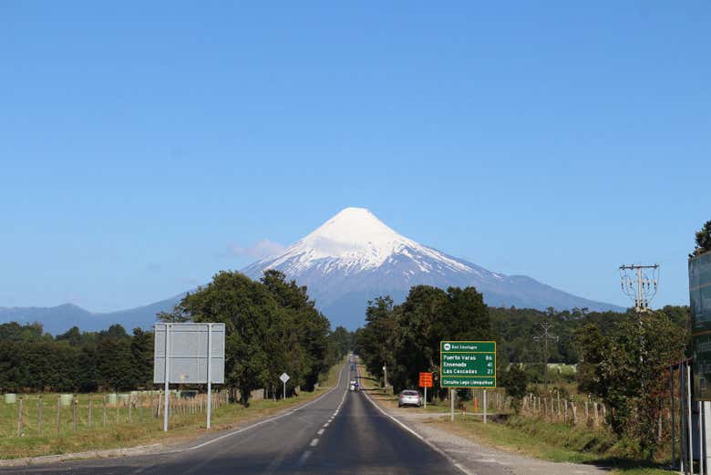 En marcha hacia el volcán Osorno