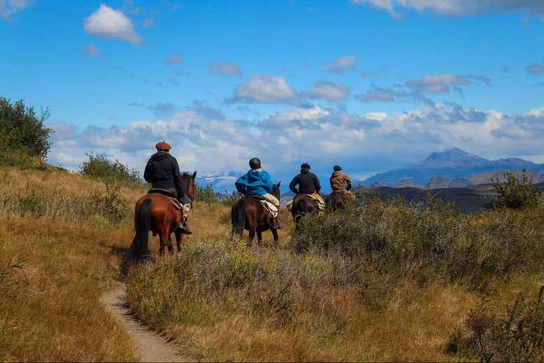 Durante el paseo a caballo 