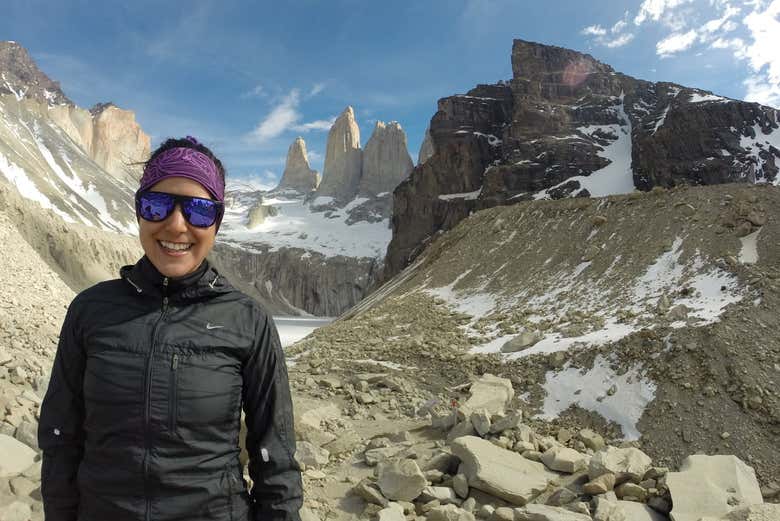 Hiking through the national park.
