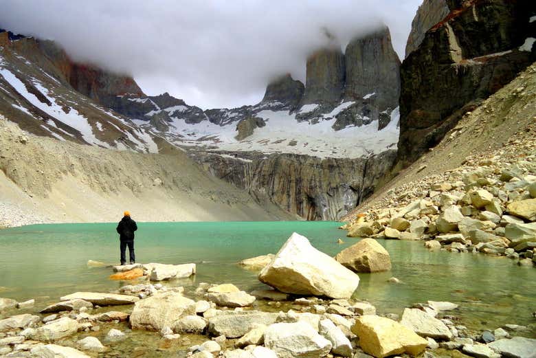 Lago glaciar de las torres del Paine