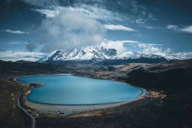 Vista del Parco Nazionale Torres del Paine, Cile 