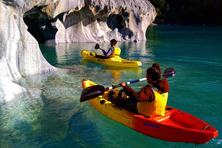 Disfrutando de la ruta en kayak
