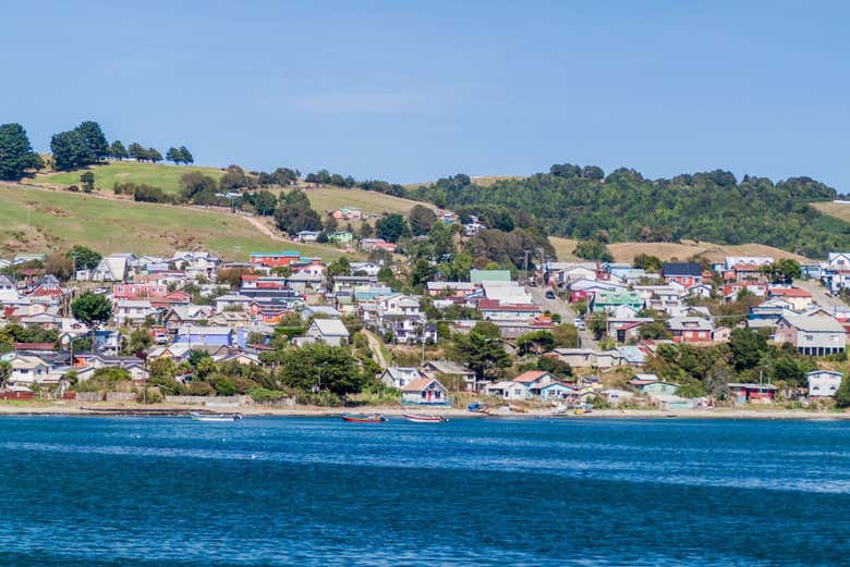 The city of Ancud on the island of Chiloe