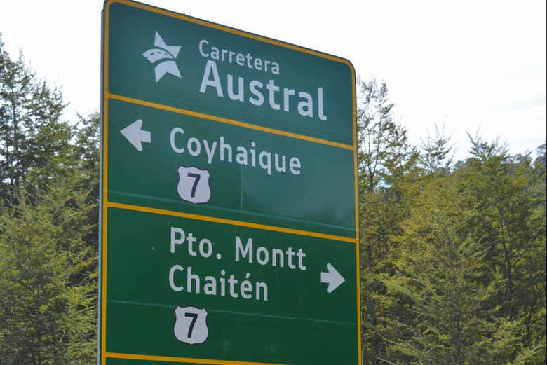 Señales indicativas de la Carretera Austral