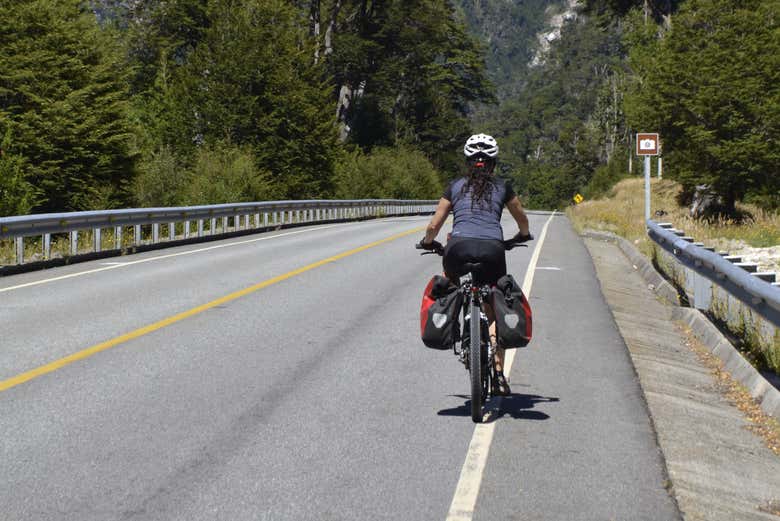 Enjoying the cycling route