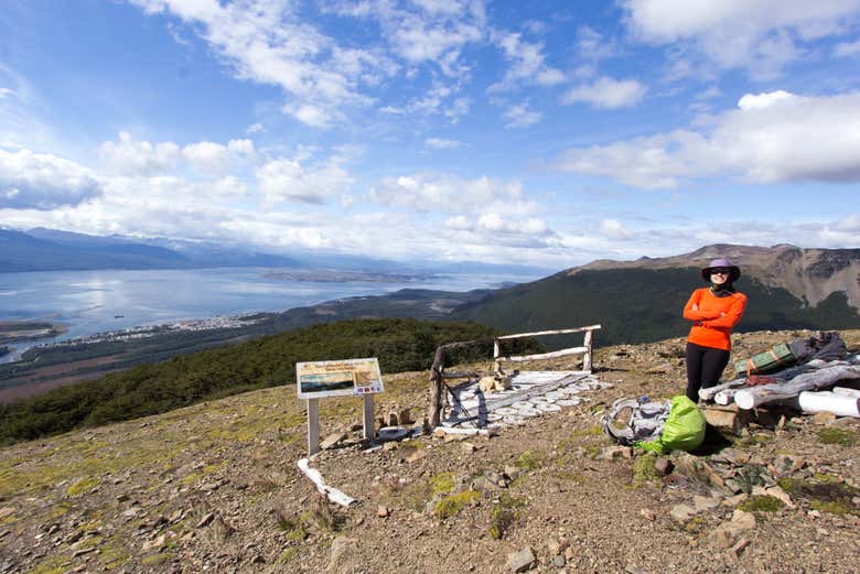 Admiring the views from Bandera Hill
