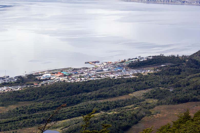 Views of Puerto Williams from Bandera Hill