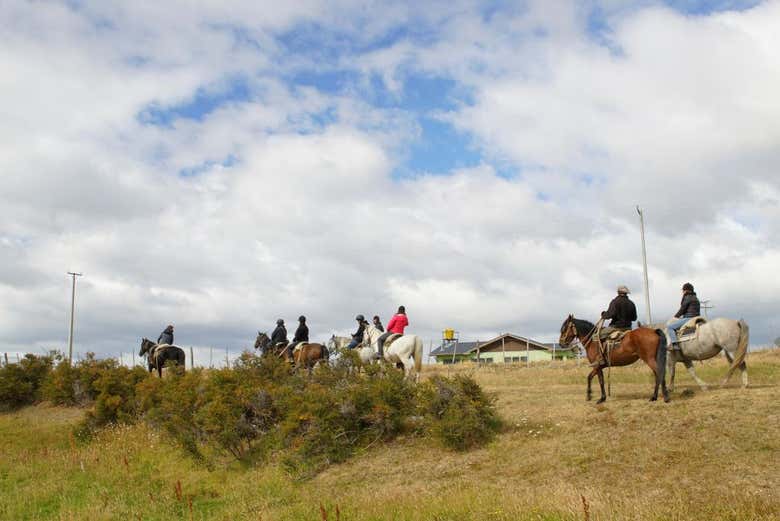 Paseando por Agua Fresca con los caballos
