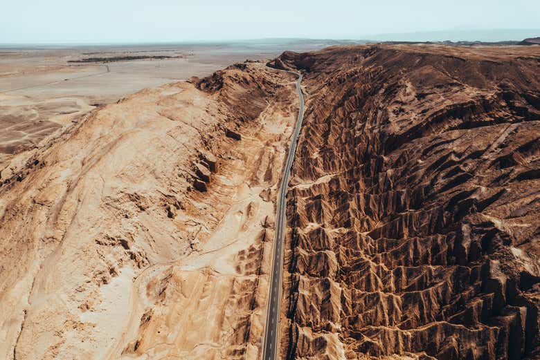 A estrada que nos levará ao Valle de la Muerte