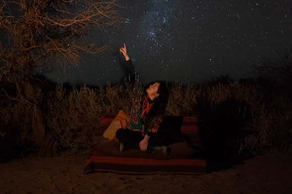 Observação de estrelas no deserto do Atacama