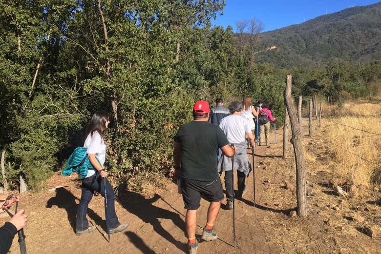 Recorriendo uno de los senderos de la ruta