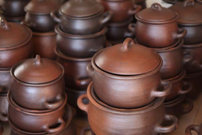 Alfarería en el pueblo de Pomaire