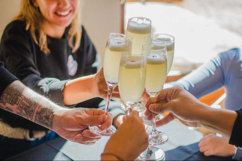 Brinde com pisco sour