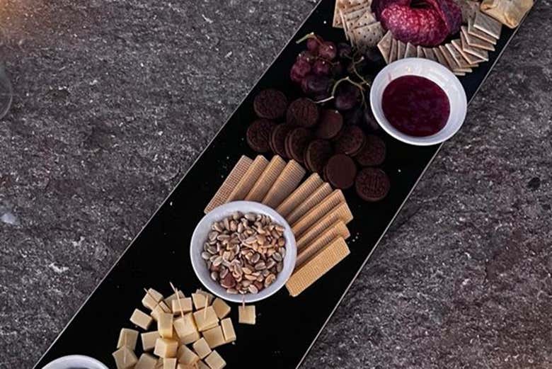 Uma tábua de petiscos