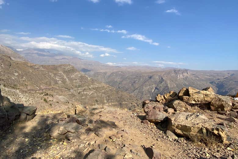 Contemplaremos a paisagem da Cordilheira dos Andes
