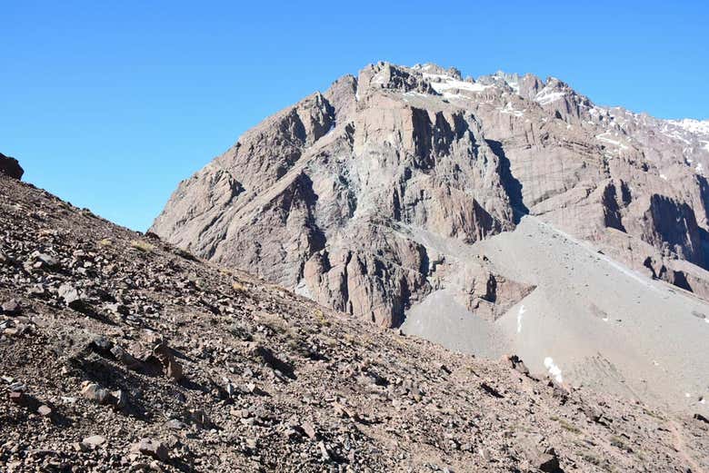 The mountains around Farellones in summer