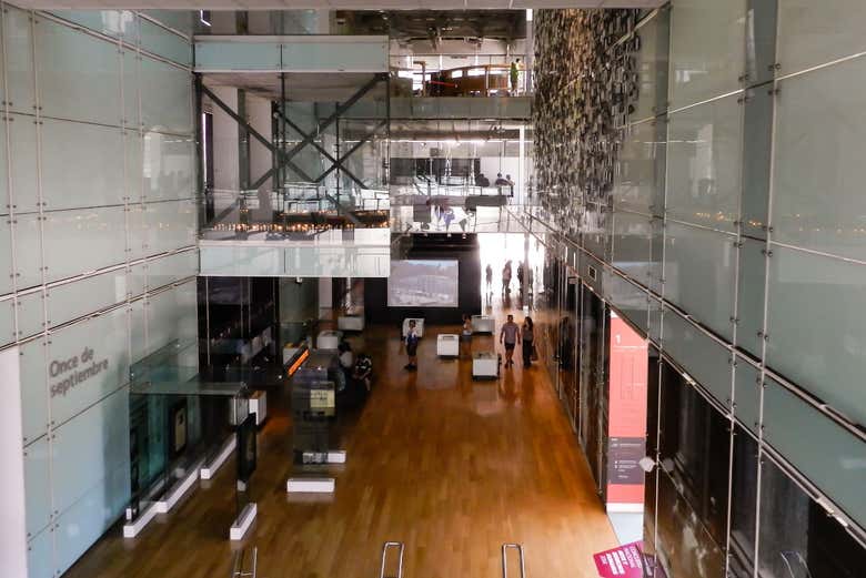 No hall do museu