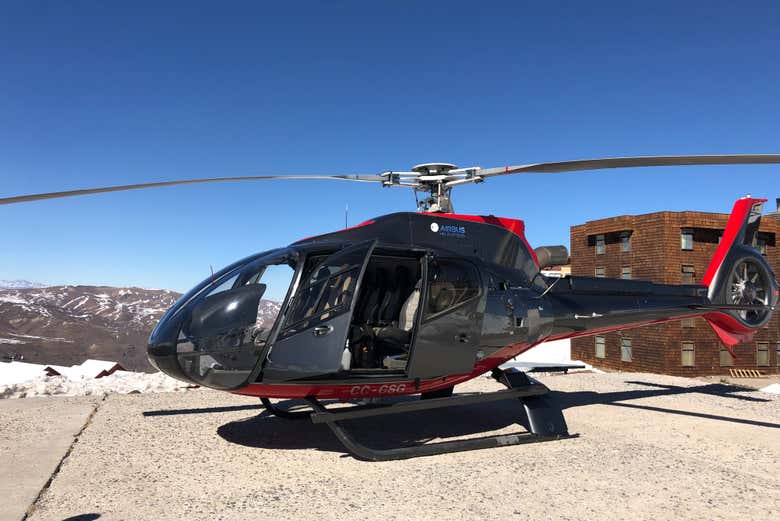 Helicóptero en el que viajaremos