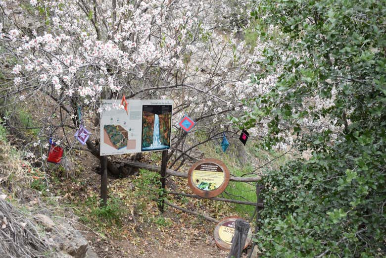Llegando a la cascada de las Ánimas