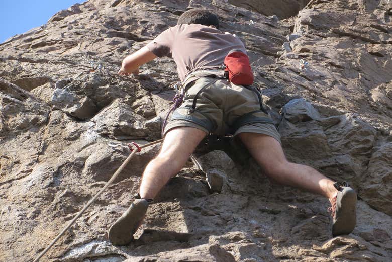 Escalando en el Cajón del Maipo