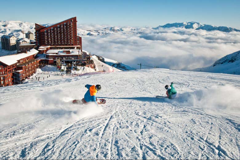 Disfrutando de las pistas de Valle Nevado