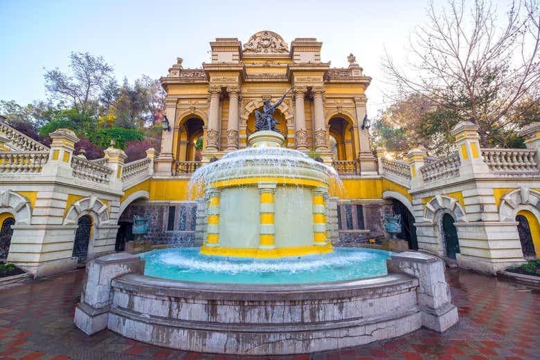 Terraza y fuente de Neptuno, en el cerro Santa Lucía